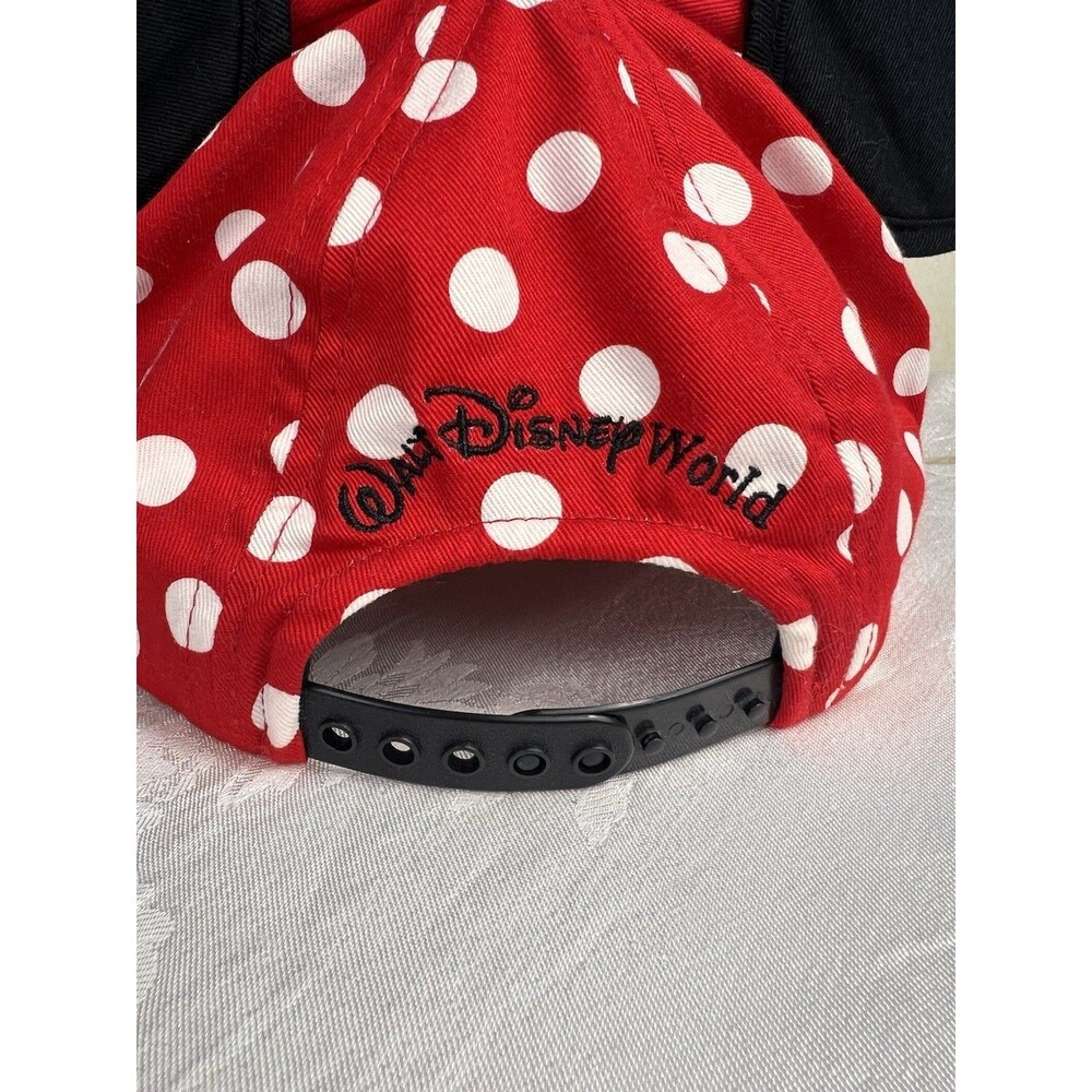 Disney Parks Minnie Baseball Snapback Cap W/ Ears And Bow Small Flaw Youth READ - Picture 4 of 10